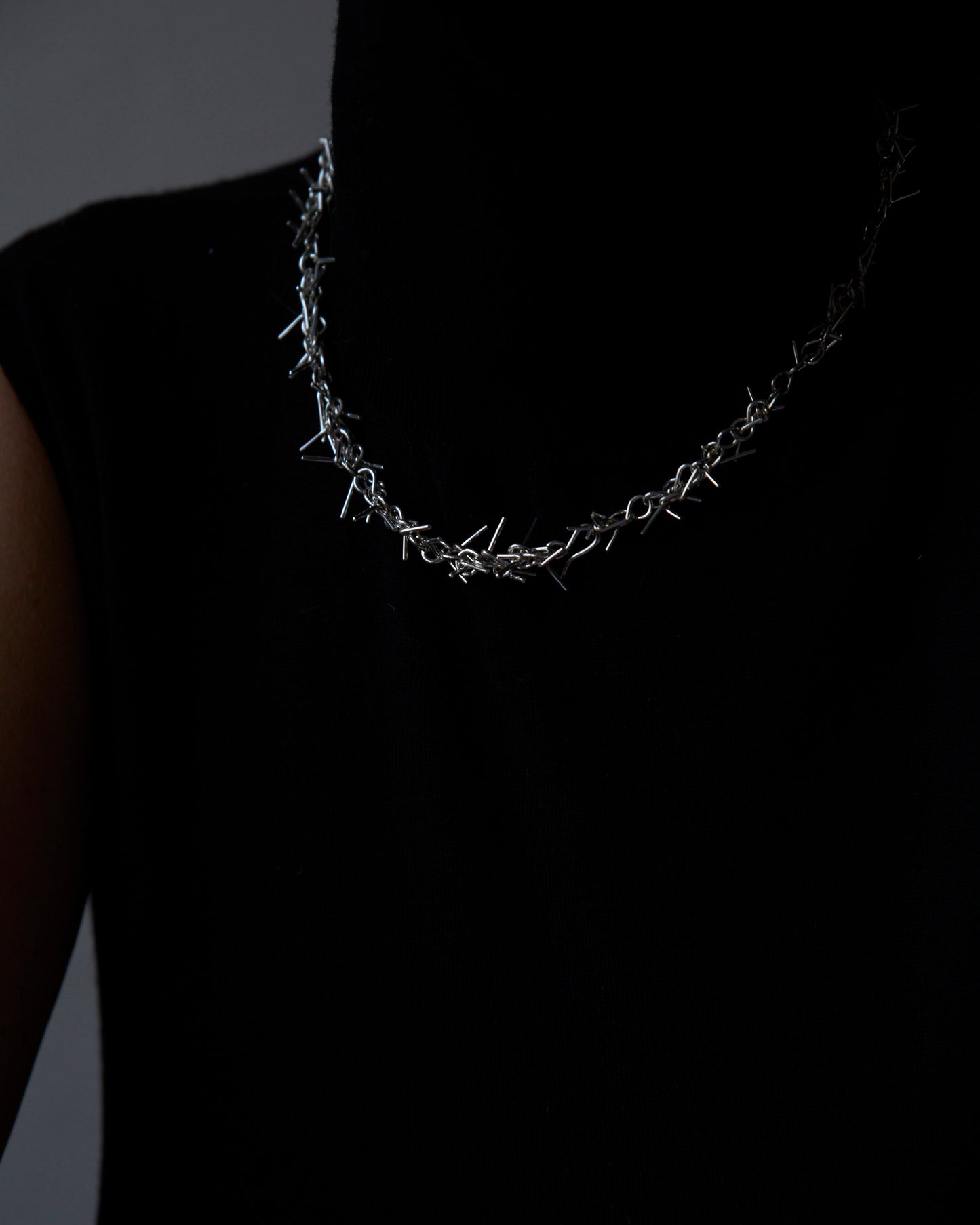 Pin necklace heavy