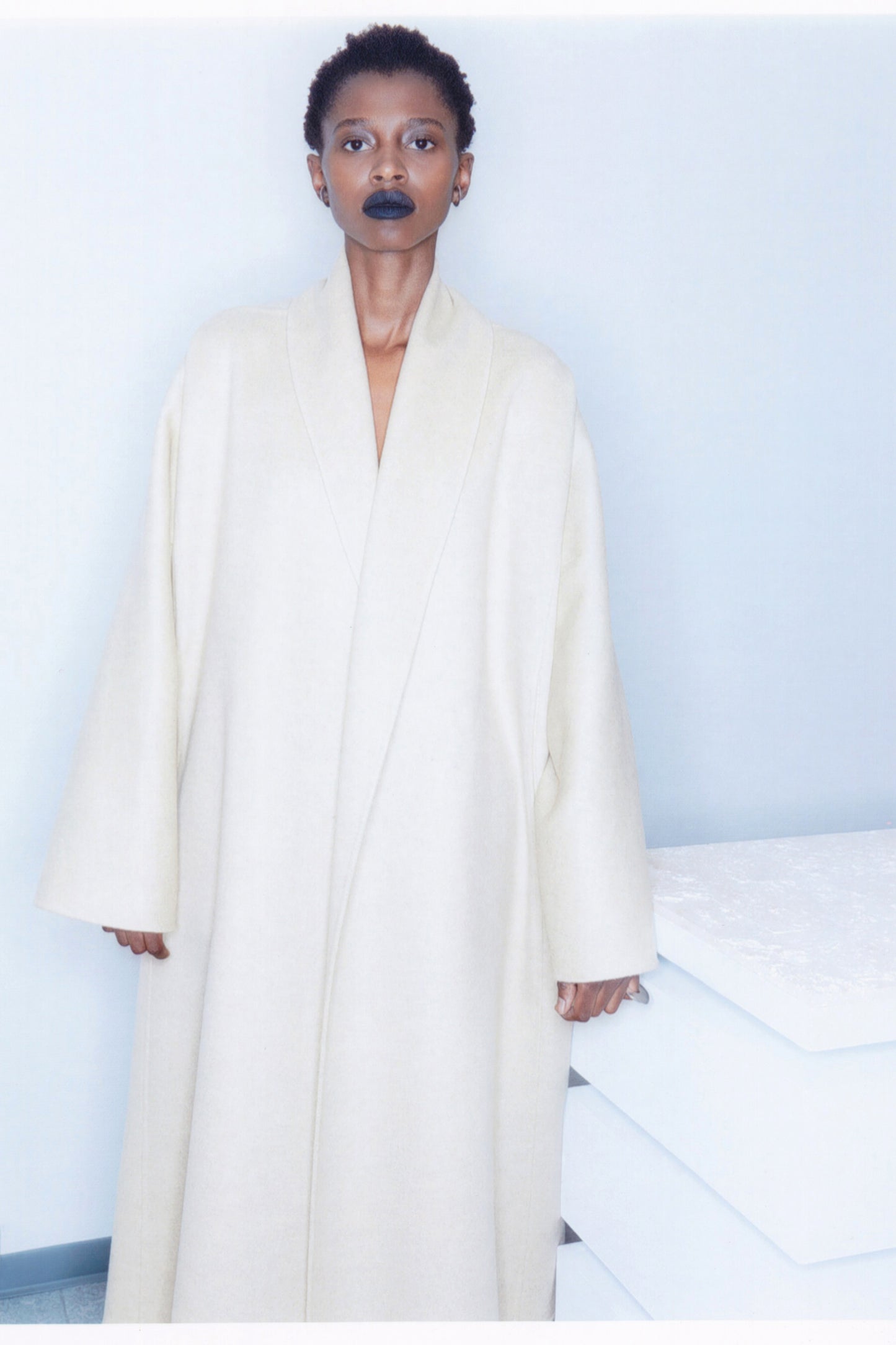 Sand double face 100% cashmere coat