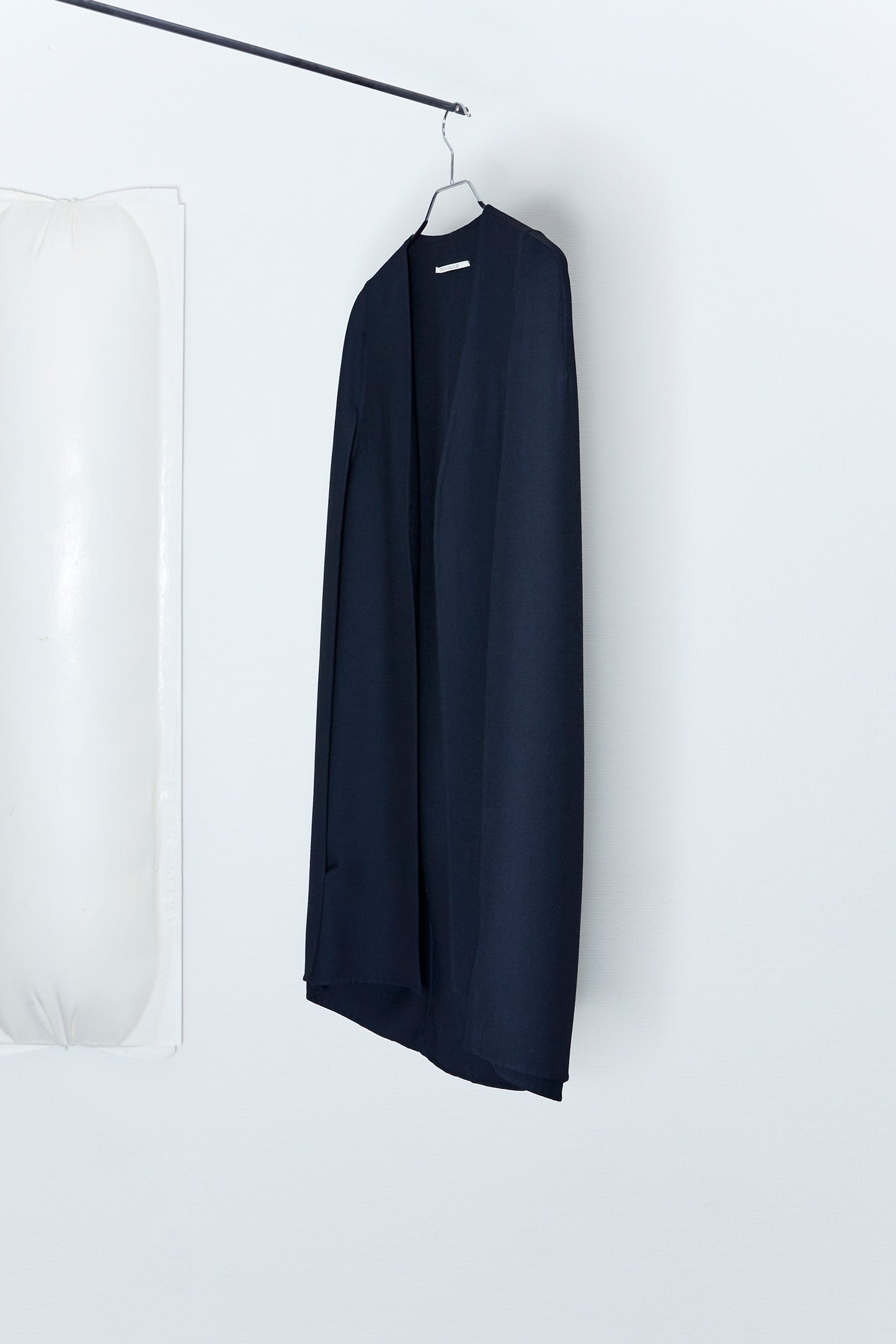 Black double face virgin wool cape