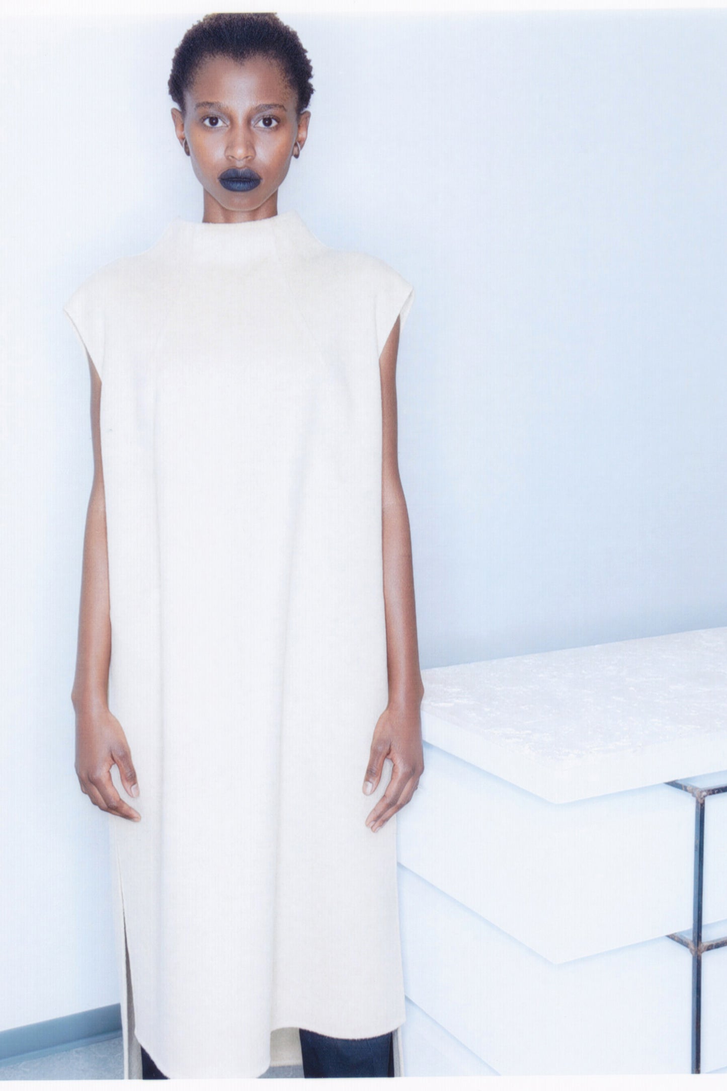 Sand double face 100% cashmere vest