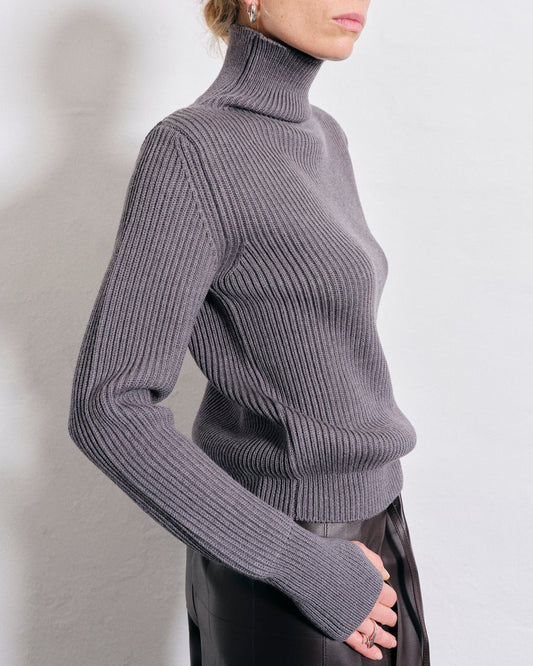 Extra Fine Merino Wool High Neck Sweater