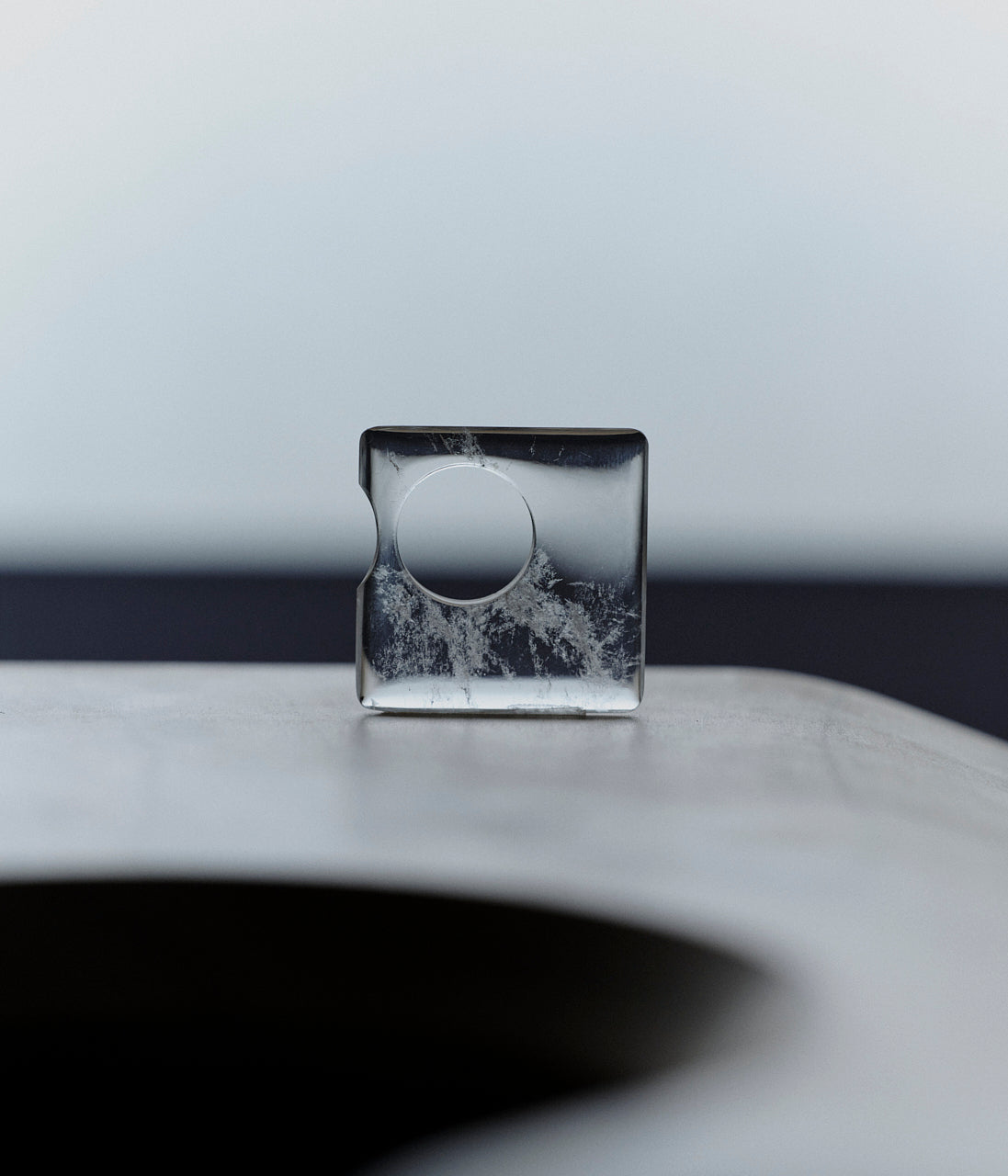 Kvadrat ring transparent Crystal