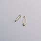 Safety pin 14-karat gold earring